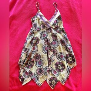 Sweet Pea by Stacy Frati Pink, Purple & Cream Floral Boho Camisole
